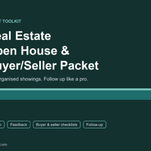 Real estate open house packet hero